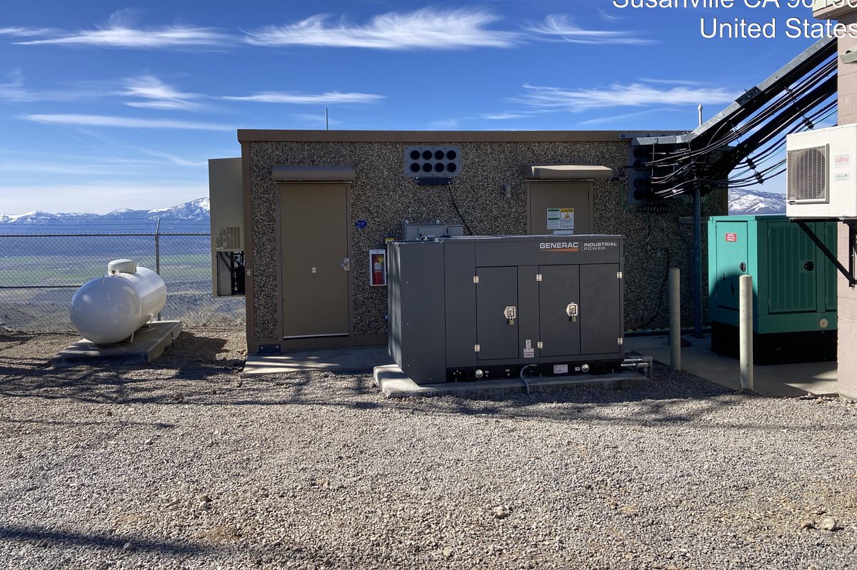 Remote site generator installation in Susanville, Northern California
