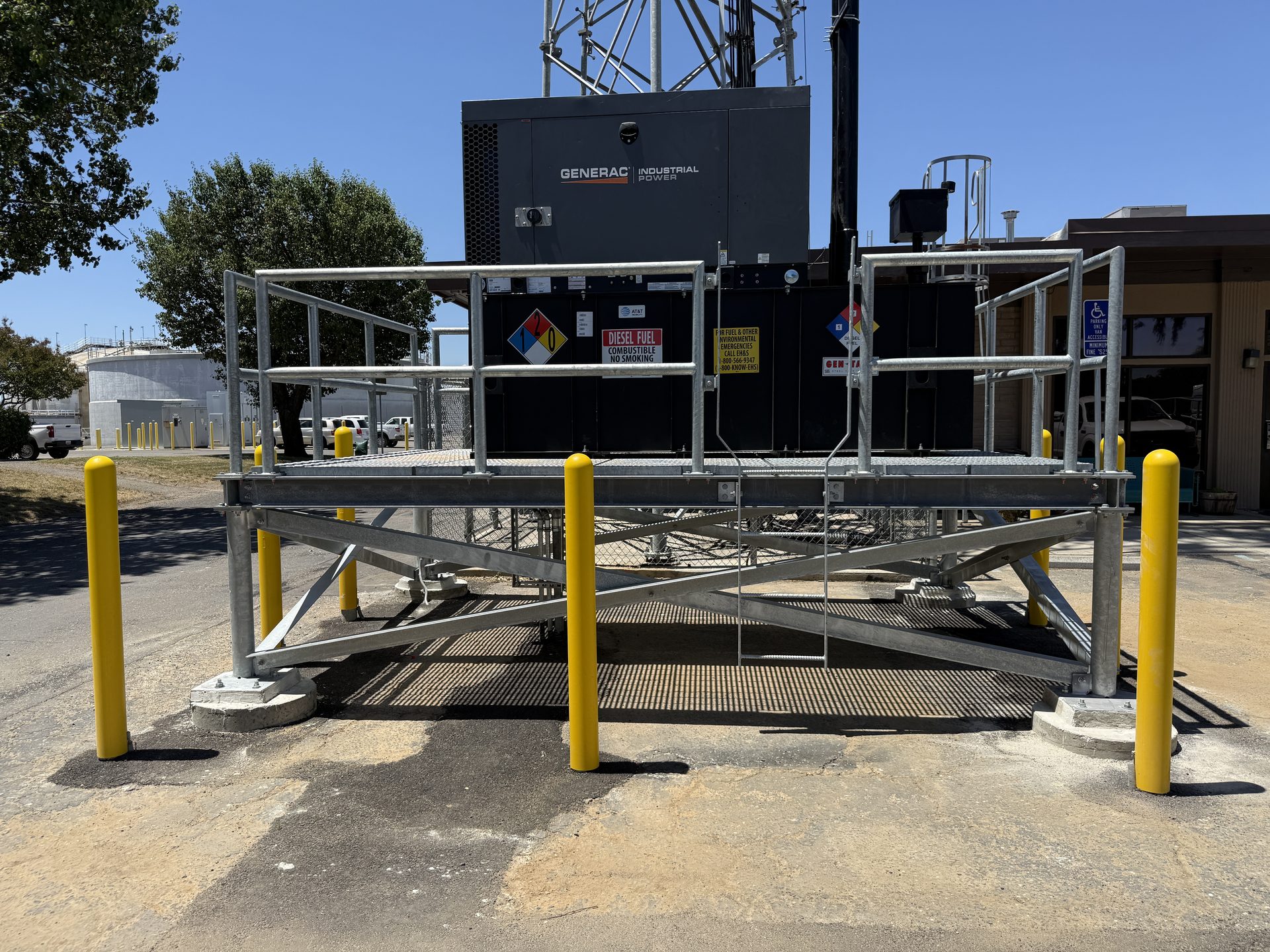 Backup generators being delivered to a job site in Northern California