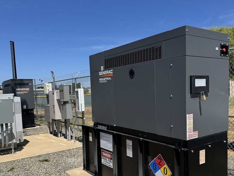 Generator pad and switchgear installation at a commercial facility