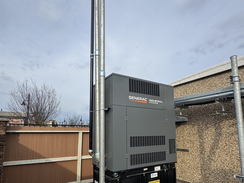 Urban generator shelter installation in a city environment