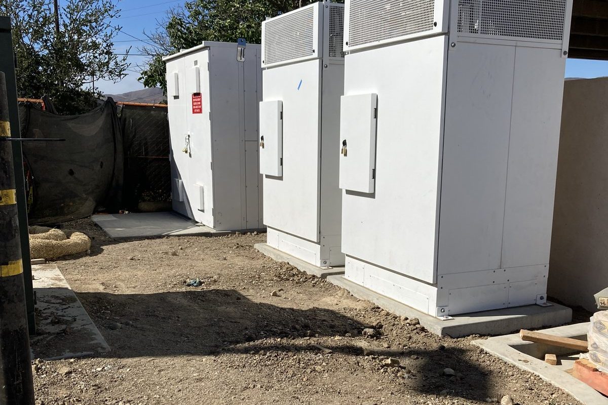 EV cabinet interior wiring and electrical components